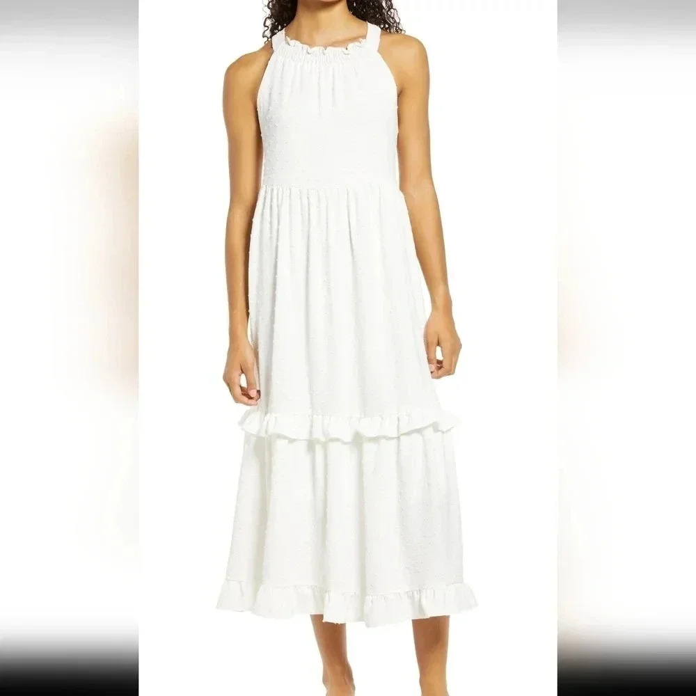 Gibsonlook Clip dot Halter Neck Midi Dress - Picture 2 of 9